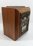 Vintage Olde Time Reproductions Created From Original Post Office Lock Boxes Combination Code Safe Wooden Cased Coin Bank Numbered 5608