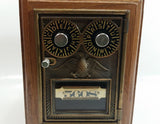 Vintage Olde Time Reproductions Created From Original Post Office Lock Boxes Combination Code Safe Wooden Cased Coin Bank Numbered 5608