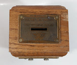Vintage Olde Time Reproductions Created From Original Post Office Lock Boxes Combination Code Safe Wooden Cased Coin Bank Numbered 5608