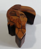 Parque Nacional de Tortuguro Costa Rica Parrot Bird Shaped Wooden Puzzle Stach Trinket Box Tourism Souvenir Collectible