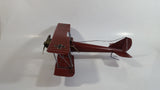 Vintage Style German Red Baron Bi-Plane WWII Large Tin Metal Military Airplane with Iron Cross Details