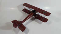 Vintage Style German Red Baron Bi-Plane WWII Large Tin Metal Military Airplane with Iron Cross Details