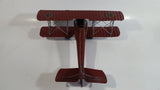 Vintage Style German Red Baron Bi-Plane WWII Large Tin Metal Military Airplane with Iron Cross Details