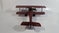 Vintage Style German Red Baron Bi-Plane WWII Large Tin Metal Military Airplane with Iron Cross Details