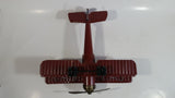 Vintage Style German Red Baron Bi-Plane WWII Large Tin Metal Military Airplane with Iron Cross Details