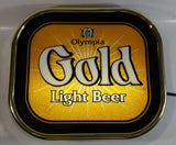 Vintage Olympia Gold Light Beer Light Up Illuminated Plugin Sign