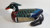 Rare Version Vintage Telemania Duck Shaped Wooden Carved Telephone  Tested and works but needs repair with speaker for incoming calls