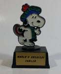 Rare Vintage 1970s Aviva United Syndicate Features Snoopy 'World's Greatest Curler' Trophy Peanuts Charlie Brown Cartoon Comic Strip Collectible