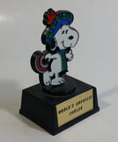 Rare Vintage 1970s Aviva United Syndicate Features Snoopy 'World's Greatest Curler' Trophy Peanuts Charlie Brown Cartoon Comic Strip Collectible