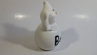 White Ghost Shaped Boo! Ceramic Candy Jar