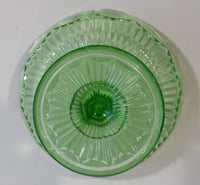 Vintage Green Depression Glass Pedestal Style Candy Dish