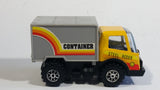 Vintage KY (Kai Yip) Steel Roder Yellow and Grey Container Truck Plastic and Pressed Steel Toy Car Vehicle