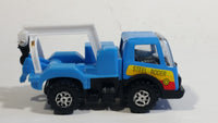 Vintage KY (Kai Yip) Steel Roder Blue and White Wrecker Tow Truck Plastic and Pressed Steel Toy Car Vehicle