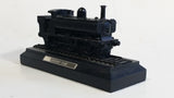 Pannier Tank Engine Train Railroad Locomotive Black Sculpture Made of Real Coal