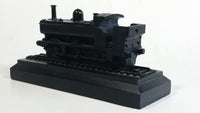 Pannier Tank Engine Train Railroad Locomotive Black Sculpture Made of Real Coal