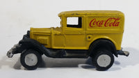 Vintage Coca Cola Coke Yellow Cast Iron Delivery Truck Toy Car Vehicle