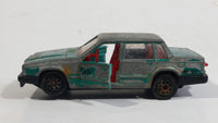 Majorette Volvo 760 GLE Sedan No. 230 Green 1/61 Scale Die Cast Toy Car Vehicle with Opening Doors