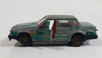 Majorette Volvo 760 GLE Sedan No. 230 Green 1/61 Scale Die Cast Toy Car Vehicle with Opening Doors