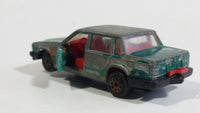 Majorette Volvo 760 GLE Sedan No. 230 Green 1/61 Scale Die Cast Toy Car Vehicle with Opening Doors