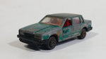 Majorette Volvo 760 GLE Sedan No. 230 Green 1/61 Scale Die Cast Toy Car Vehicle with Opening Doors