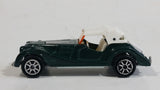 Vintage 1980s Majorette Morgan Hard Top Convertible Dark Green and White No. 261 1/50 Scale Die Cast Toy Car Vehicle Made in France