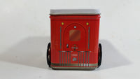 Drink Coca-Cola In Bottle 5 Cents Coke Trailer Shaped Tin Metal Container with Rolling Wheels