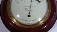 Rare Vintage Ingraham Hair - Hygrometer Wood Cased Relative Humidity Weather Instrument - Made in West Germany