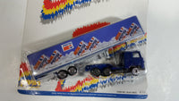 1990s Golden Wheel Special Edition Pepsi Team Racer Blue Semi Truck Tractor Trailer Rig Die Cast Toy Car Vehicle Soda Pop Collectible New in Package