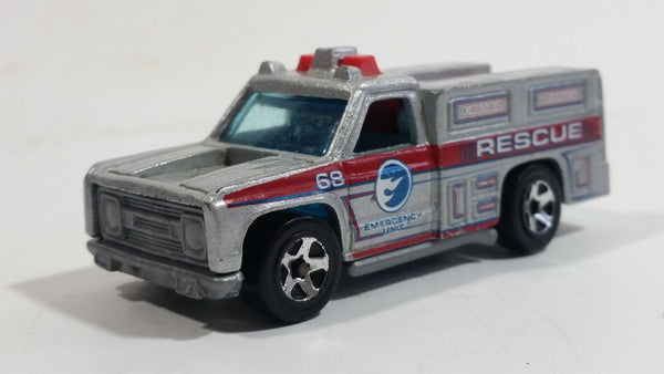 2008 Hot Wheels Rescue Rods Rescue Ranger Truck Silver Grey Die Cast Toy Car Vehicle