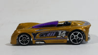 2009 Hot Wheels Connect Cars: Track Legends Monoposto Gold Die Cast Toy Car Vehicle