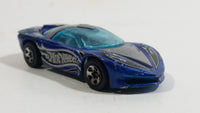 2001 Hot Wheels Logo Motive Pontiac Banshee Blue Die Cast Toy Sports Car Vehicle