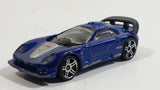 2010 Hot Wheels Hot Auctions Callaway C7 Metallic Blue Die Cast Toy Car Vehicle