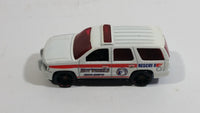 2009 Hot Wheels HW City Works '07 Chevy Tahoe Fire Dept. Rescue #8 White Die Cast Toy Car Emergency Vehicle