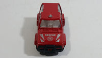 Unknown Brand Rescue Fire or Medic Red Die Cast Toy Car Emergency Vehicle