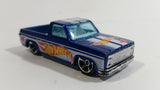 2011 Hot Wheels HW Racing '83 Chevy Silverado Truck Metalflake Blue Die Cast Toy Car Vehicle