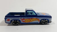 2011 Hot Wheels HW Racing '83 Chevy Silverado Truck Metalflake Blue Die Cast Toy Car Vehicle