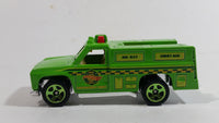 2016 Hot Wheels HW Rescue Rescue Ranger HW Rapid Responder Lime Green Fire Truck Die Cast Toy Car Vehicle