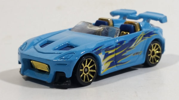 2010 Hot Wheels Hot Tunerz Tantrum Light Blue Die Cast Toy Car Vehicle