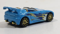 2010 Hot Wheels Hot Tunerz Tantrum Light Blue Die Cast Toy Car Vehicle