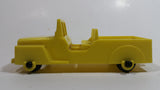 Vintage 1960s Reliable Toys Yellow Jeep Military Army Style Yellow Hard Plastic Toy Car Vehicle