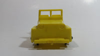 Vintage 1960s Reliable Toys Yellow Jeep Military Army Style Yellow Hard Plastic Toy Car Vehicle