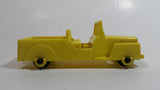 Vintage 1960s Reliable Toys Yellow Jeep Military Army Style Yellow Hard Plastic Toy Car Vehicle