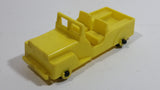 Vintage 1960s Reliable Toys Yellow Jeep Military Army Style Yellow Hard Plastic Toy Car Vehicle