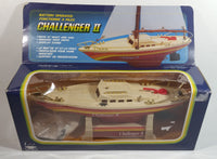 Vintage 1985 New Bright Battery Operated 12 1/2" Long Challenger II Sail Boat No. 1178 Toy Watercraft Vehicle New in Box