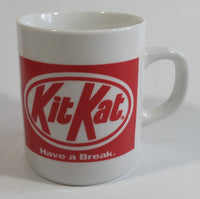 Kit Kat Chocolate Bar Candy Snack "Have a Break" "Faites la pause Kit Kat" White and Red Ceramic Coffee Mug Cup