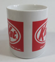 Kit Kat Chocolate Bar Candy Snack "Have a Break" "Faites la pause Kit Kat" White and Red Ceramic Coffee Mug Cup