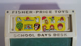 Vintage 1972 Fisher Price Toys 176 School Days Desk Magnetic Chalkboard Toy