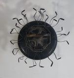 Antique 1905 Patent Cast Iron Double Level Carousel Rubber Stamp Holder with 12 Rubber Stamps
