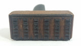 Antique 1905 Patent Cast Iron Double Level Carousel Rubber Stamp Holder with 12 Rubber Stamps
