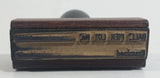 Antique 1905 Patent Cast Iron Double Level Carousel Rubber Stamp Holder with 12 Rubber Stamps
